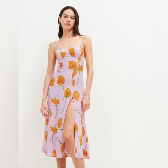 Reformation Juliette Midi Dress. - Picture 2 of 7